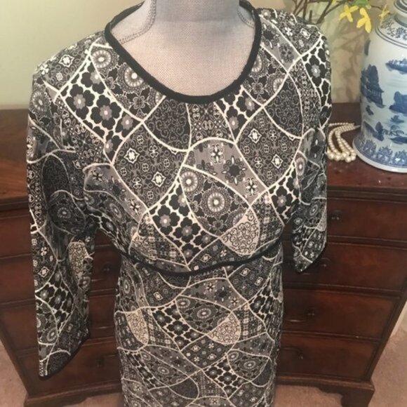 Zara Paisley Empire Waist Dress Size Medium - Picture 7 of 7